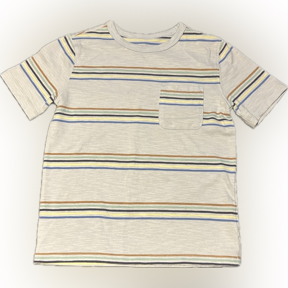 Boys size 7 striped short sleeve shirt - 365 kids
